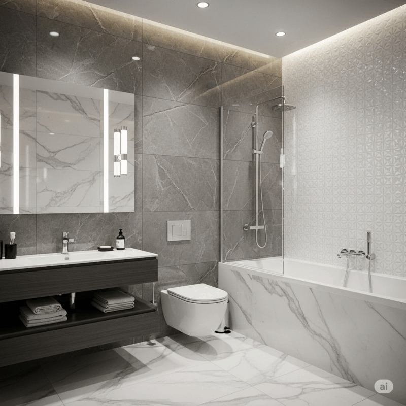Marble or Porcelain- Which Tile Is Better for Bathroom Walls?
