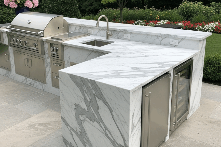 Using Marble in Outdoor Kitchens- Pros and Cons