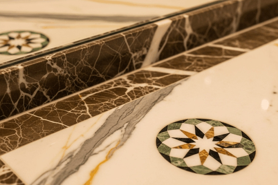 Accent Borders and Inlays: Small Marble Details with Big Impact