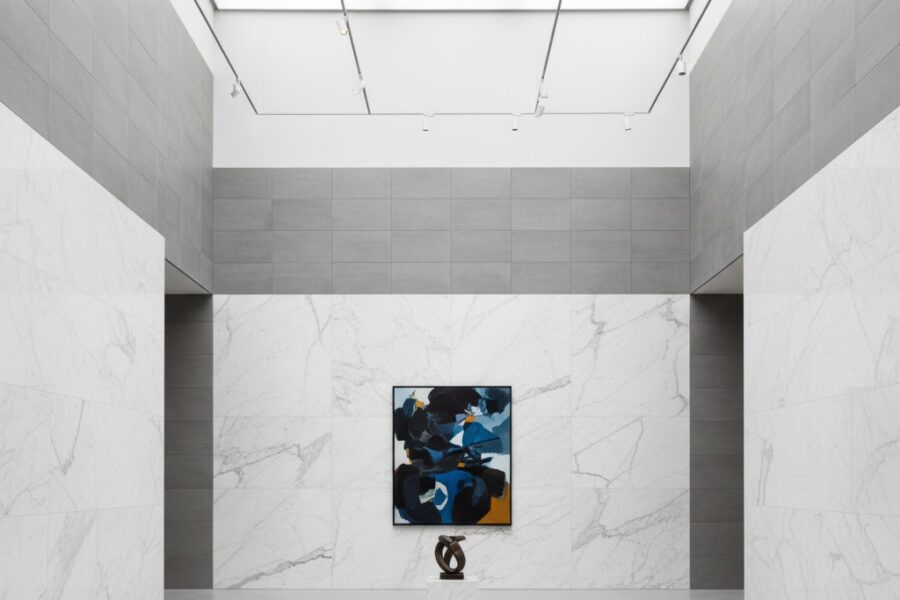 Creating an Art Gallery Feel with Marble and Minimalist Tile Walls