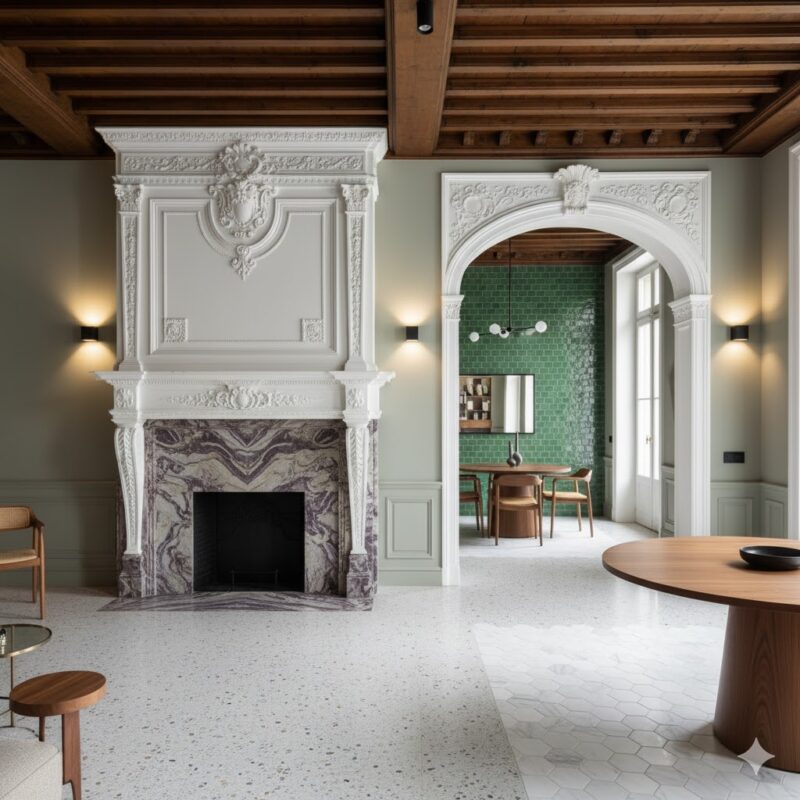 How to Blend Tile and Marble with Existing Architectural Elements