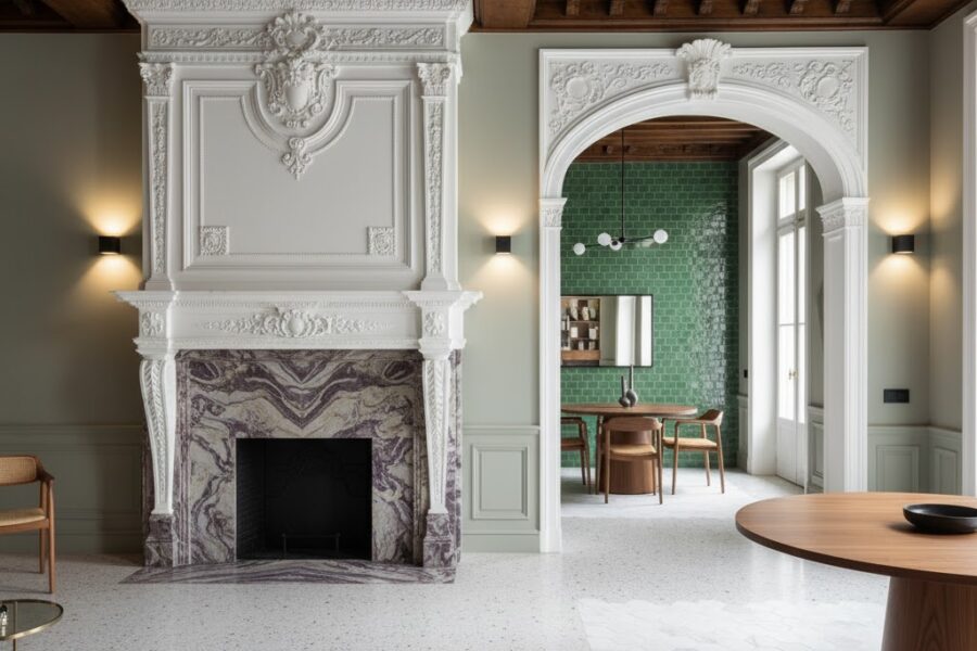 How to Blend Tile and Marble with Existing Architectural Elements