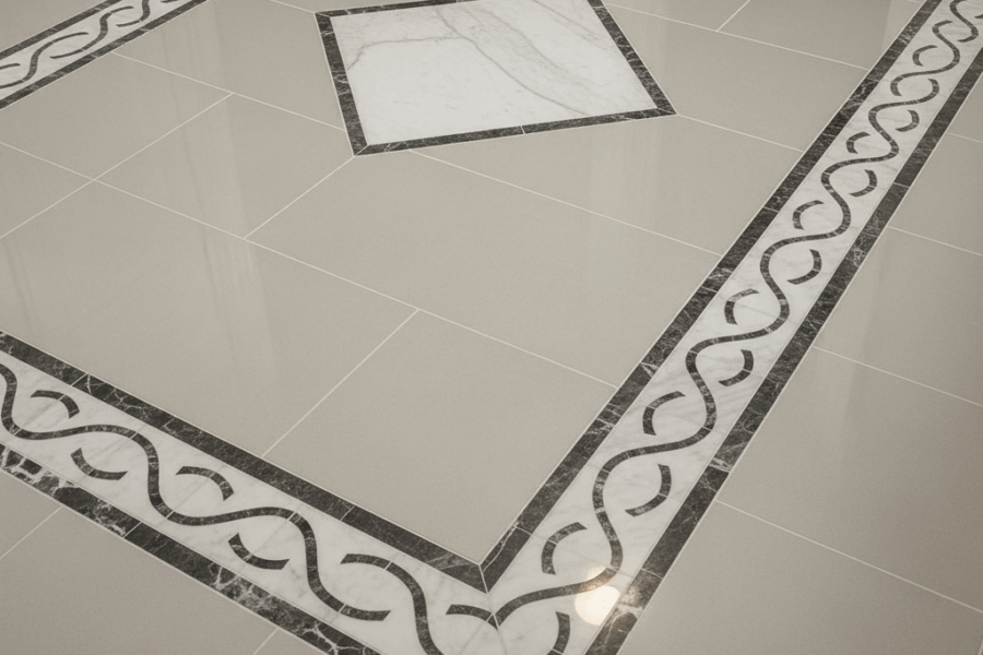 How to Use Marble Insets to Elevate Your Tile Flooring Design