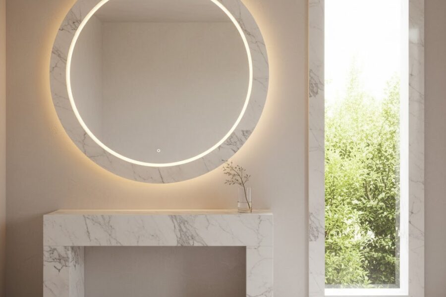 Using Marble to Frame Mirrors and Windows- Subtle Luxury Touches