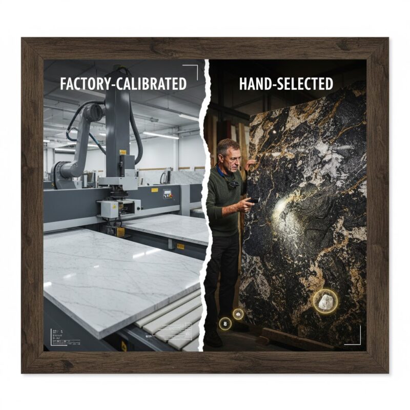 The Difference Between Factory-Calibrated and Hand-Selected Stone Slab